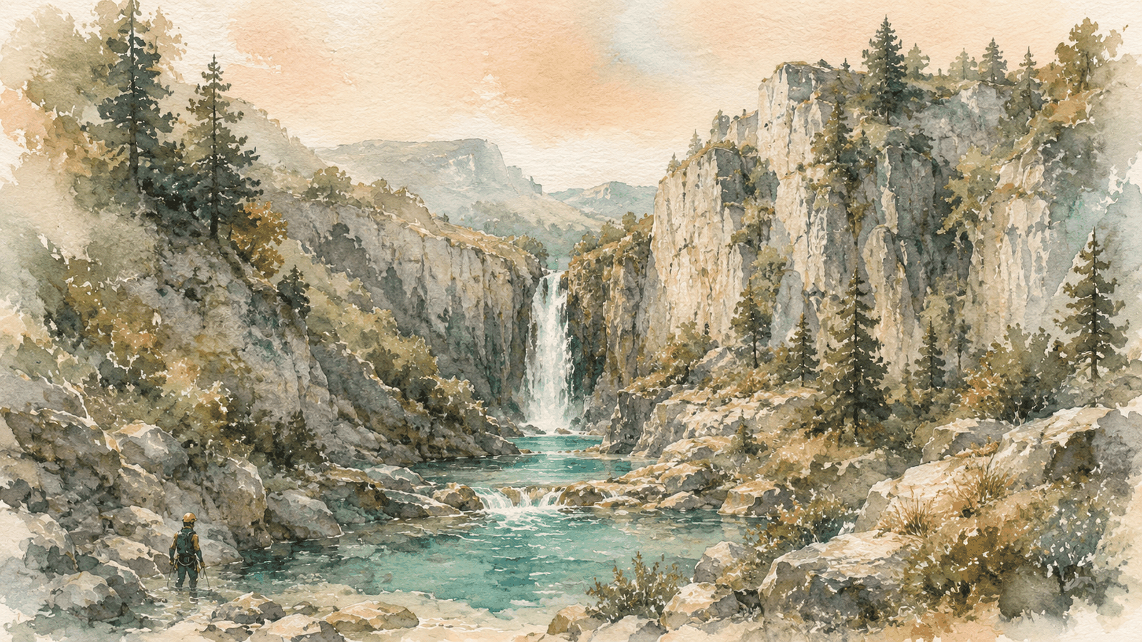 Canyon du Vercors - aquarelle