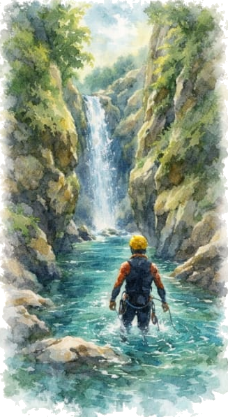 Marcher dans le canyon